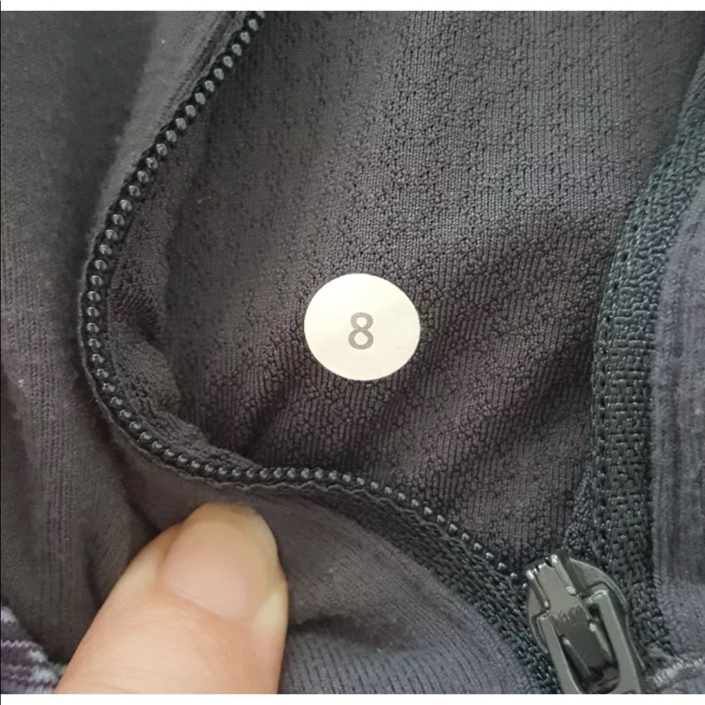 lululemon athletica Black Zip-Up Hoodie with Heathered Purple Logo - Picture 6 of 8